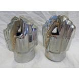 PAIR OF OIL WELL DRILL HEADS,