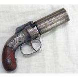 AMERICAN FIVE SHOT PERCUSSION PEPPERBOX REVOLVER BY ALLEN, THURBER & CO, WORCESTER, 6.