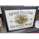 FRAMED ADVERTISEMENT PICTURE, ARTHUR BELL & SONS OLD SCOTCH WHISKY PERTH N.B.