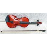 VIOLIN WITH 31CM LONG ONE PIECE BACK,