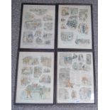 4 FRAMED SPORTING PRINTS