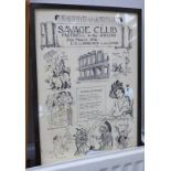 FRAMED LITHOGRAPH: SAVAGE CLUB FAREWELL TO THE ADELPHI 21ST MARCH 1936 C.E.