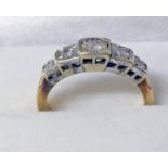 9CT GOLD 5 STONE DIAMOND SET RING Condition Report: Weight: 3g. Ring size K.