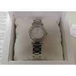GC LADIES WRISTWATCH WITH MOTHER OF PEARL FACE & DIAMOND SURROUND WITH BOX & PAPERS