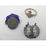 SILVER GORDON HIGHLANDERS, SWEET HEART BROOCH,