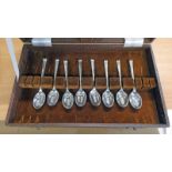 8 SILVER TEASPOONS SHEFFIELD 1937