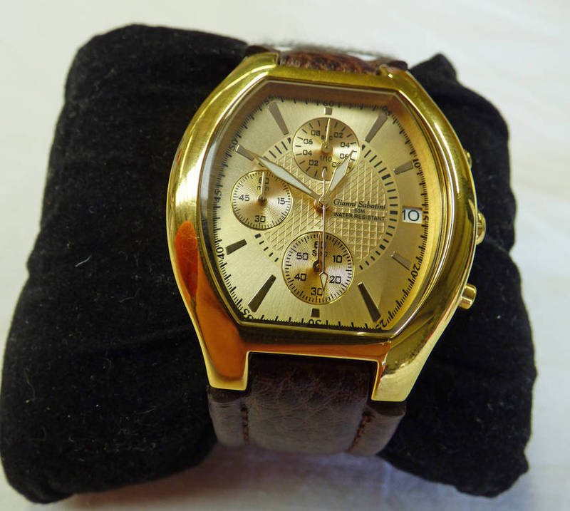 GIANNI SABATINI CHRONOGRAPH WRIST WATCH WITH INSTRUCTION MANUAL,