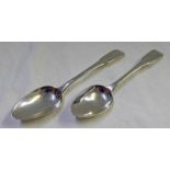 2 SCOTTISH SILVER TEASPOONS BY DAVID GRAY DUMFRIES