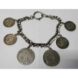 NECKLACE WITH VARIOUS MEDALLIONS ETC