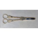 PAIR OF SILVER GRAPE SCISSORS ,