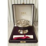 SILVER ROSEBOWL BY ASPREY AND GARRARD,