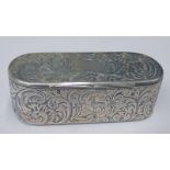SILVER SNUFF BOX BY CHARLES REILLY,
