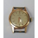 18CT GOLD OMEGA WRISTWATCH - TOTAL WEIGHT 9G Condition Report: Does not wind up,