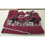 LARGE SELECTION OF SILVER PLATED CUTLERY & SERVING SPOONS, LADLES,