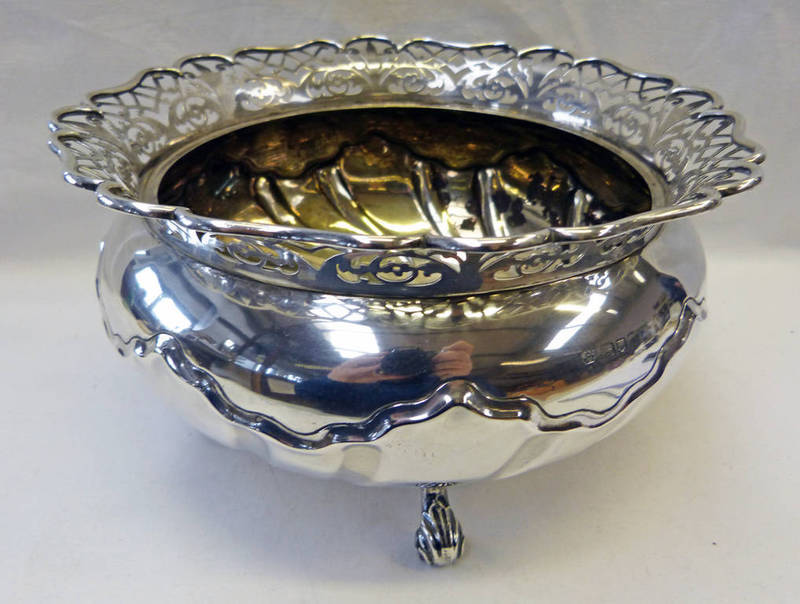 SILVER ROSE BOWL LONDON 1902,