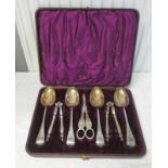 CASED SET OF 4 SPOONS,