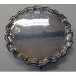 SILVER PLATED SALVER PRESENTED TO W.