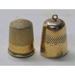 EARLY 20TH CENTURY THIMBLE MARKED 9 & EARLY 20TH CENTURY THIMBLE MARKED 9 7 GMS