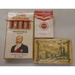 KING EDWARD THE SEVENTH INVINCIBLE DELUXE CIGARS, BALKAN SOBRANIE TURKISH CIGARETTES IN TIN,