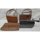 4 LEATHER & SKIN HANDBAGS