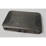 SILVER SNUFF BOX MARKED 800 WITH DECORATION