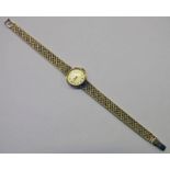 LADIES OMEGA 9CT GOLD WRISTWATCH ON 9CT GOLD BRACELET - 25.