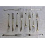 12 SILVER TABLE FORKS,