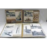 2 POSTCARD ALBUMS, TO INCLUDE THE SHETLANDS, AIR-LINER'S, ABERDEENSHIRE,