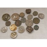 SELECTION OF CELTIC, THRACIAN, GREEK STYLE COINS,