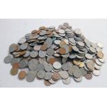 SELECTION OF VARIOUS BRITISH AND IRISH COINS TO INCLUDE LARGE AMOUNT OF TWO SHILLING COINS,