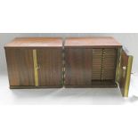 PAIR OF COIN CABINETS, EACH WITH 14 DRAWERS - 18CM HIGH, 22CM WIDE, 17.