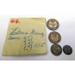 SET OF 4 VICTORIA MAUNDY COINS DATED 1871 & 1885