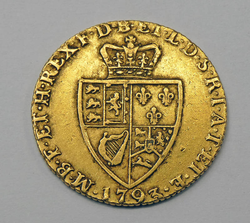 1793 GEORGE III GOLD GUINEA