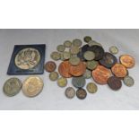 SELECTION OF VARIOUS BRITISH COINAGE TO INCLUDE SILVER THREEPENCES, 1966 HALF CROWN,