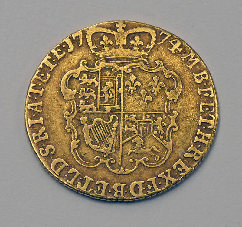 1774 GEORGE III GOLD GUINEA