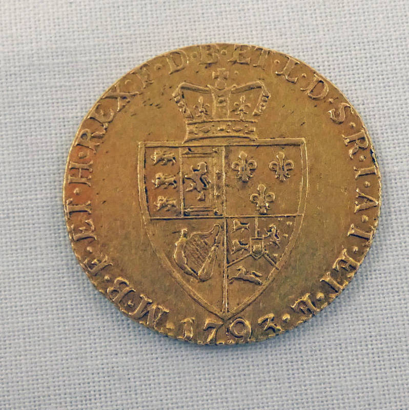 1793 GEORGE III GOLD GUINEA