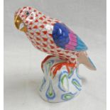 HEREND PORCELAIN PARROT - 8.