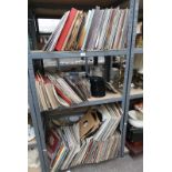 LARGE SELECTION OF VARIOUS RECORDS ON 3 SHELVES