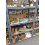 LARGE SELECTION OF SILVER PLATED WARE GLASSWARE, BRASSWARE, BOOKS,