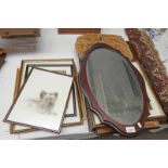 SELECTION OF VARIOUS PRINTS, MIRROR,