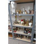 LARGE SELECTION OF BRASSWARE, GLASSES,