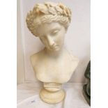 LATE 19TH EARLY 20TH CENTURY MARBLE BUST OF 'CORINNA' MARKED WILLIAM BRODIE ARSA TO REAR,