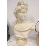 LATE 19TH EARLY 20TH CENTURY MARBLE BUST OF 'APOLLO',