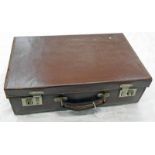 WW2 ERA SMALL LEATHER SUITCASE