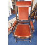 EARLY 20TH CENTURY WALNUT ROCKING CHAIR