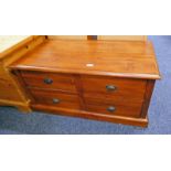PINE 4 DRAWER LOW CHEST