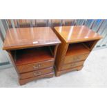 2 MAHOGANY CABINETS WITH 2 DRAWERS