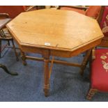 LATE 19TH CENTURY OAK OCTAGONAL TABLE