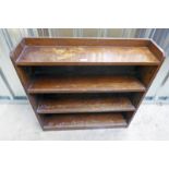 OAK OPEN BOOKCASE,