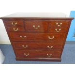 MAHOGANY CHEST OF DRAWERS WITH SHORT DRAWERS OVER 3 LONG DRAWERS,